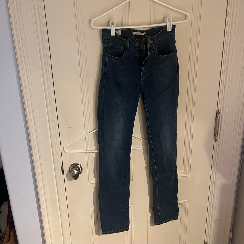 levis high rise straight jeans 24
